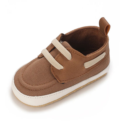 Newborn Baptist Shoes New Leather Gentleman Shoes Anti-slip Soft Bottom Indoor Baby Boys and Girls Casual Shoes Walking Shoes