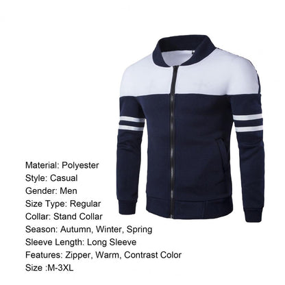 Men Bomber Jacket Patchwork Autumn Sportswear Coat Zipper Baseball Jacket Single Breasted Jackets for Men 2025 Chiquita's hombre