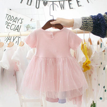 Summer Kids Baby Girls Dresses Infant Clothing Sleeveless Backless Bowknot Polka Dot Princess Dress Newborn Children Clothes