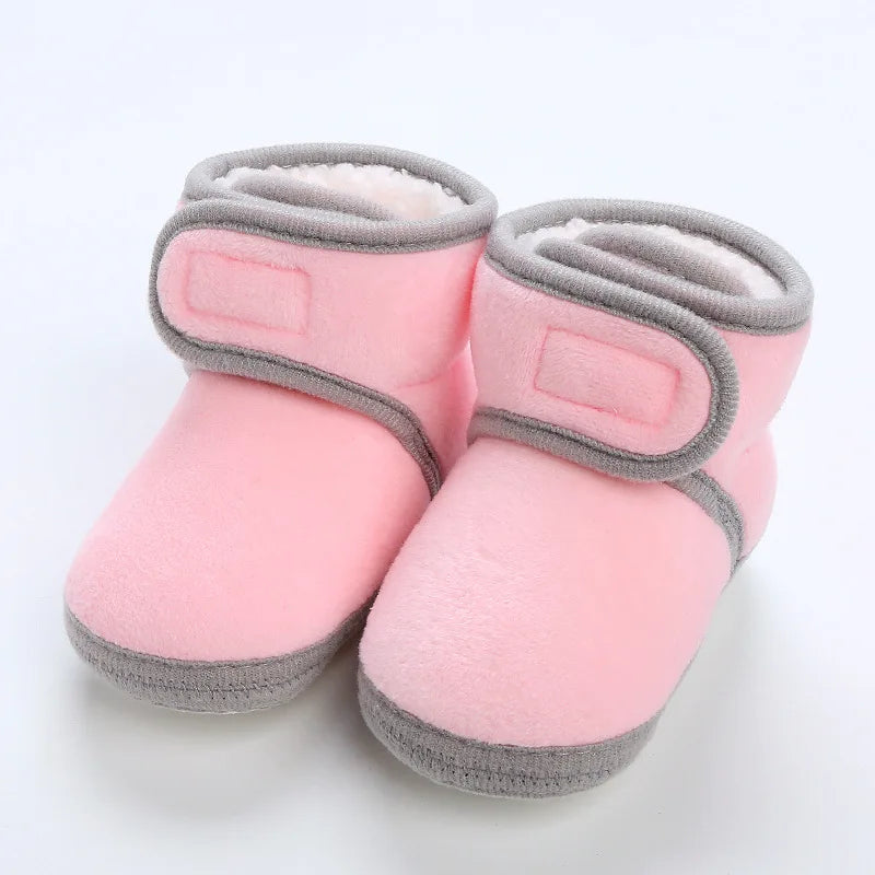 Newborn Toddler Warm Boots Winter First Walkers baby Girls Boys Shoes Soft Sole Fur Snow Booties Kids Snow Boots for 0-18M Bebe