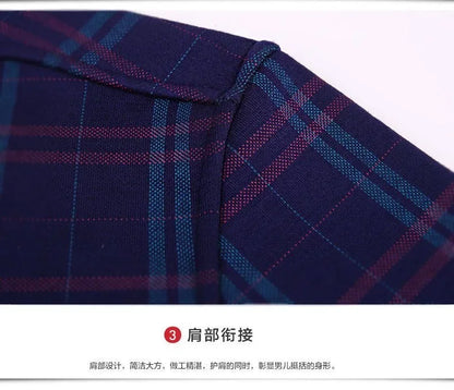 New 2025 Men's Thick Long Sleeve Shirts Fashion Casual Business Versatile Shirts Tops Men Plaid Striped Warm Shirts Camisas Male