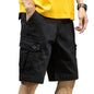 Multi Pockets Button Flying Summer Shorts Mid Rise Solid Color Straight Cargo Shorts Streetwear