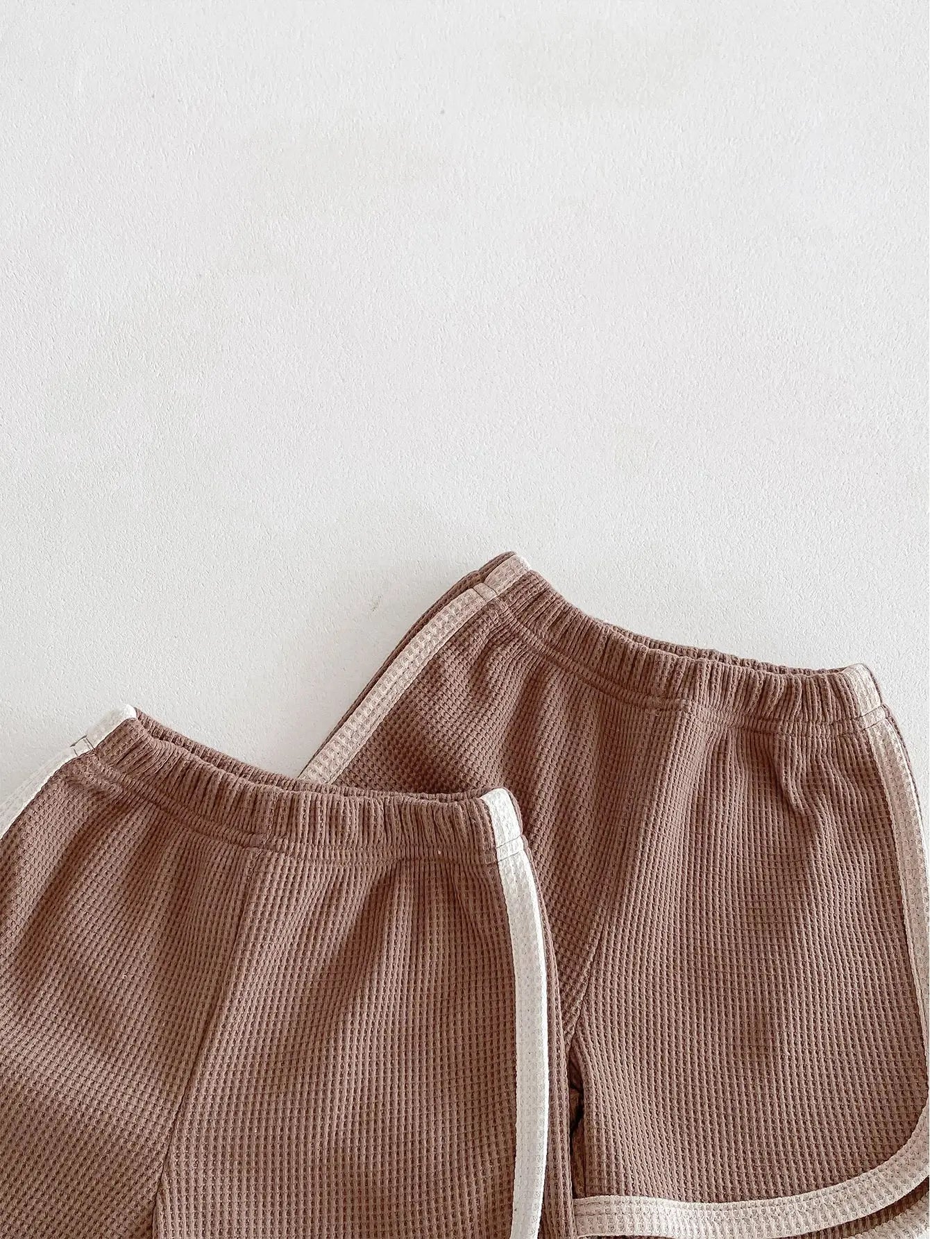 MILANCEL Spring Designer Kids Baby Clothes Casual Boys Suit Cool Infant Blouse And Pants2 PCs Waffle Clothing Set Outfits