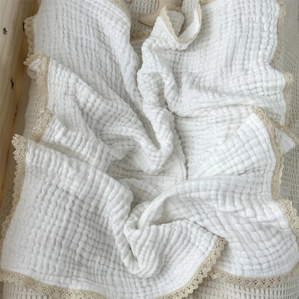 Baby Blanket Newborn 6 Layers Muslin Swaddle Wrap Soft Toddler Kids Bath Towel Infant Baby Crib Stroller Receiving Blankets