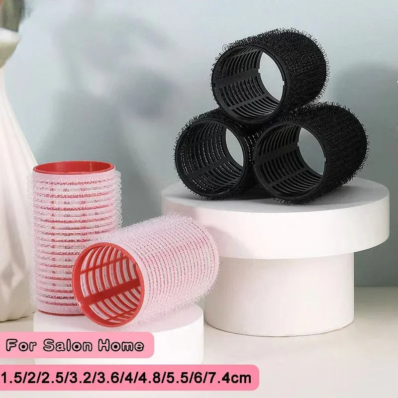 6pcs Hair Rollers Heatless Hair Curlers No Heat Hair Bangs Volume Self-adhesive Hook Curlers DIY Styling Tools & Accessories