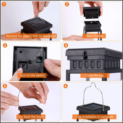 Solar LED Lights Outdoor Focus Floor Lanterns Panel Candle Terraza Indoor Hanging Balcony Birds Decoration Lighting For Garden