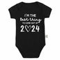 I'm the Best Thing 2024 Newborn Baby Clothes White Cotton Summer Bodysuits for Infants Short Sleeve Boys Girls Romper