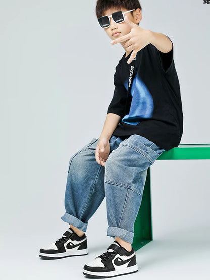 Children Sneakers Boys Shoes Girls White Black Kids School Trainer Shoes Lightweight Running Sports Casual Tennis Sneaker