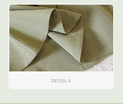 Wholesale Kids Girls Retro Solid Color Trench Belted Dress Double Breasted Elegant Summer Baby Dress