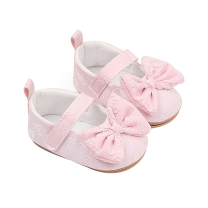 Toddler Baby Girls Sweet Princess Shoes Soft Bow knit Flower Non-slip Bottom First Walker Shoes Toddler Babies Crib Shoes