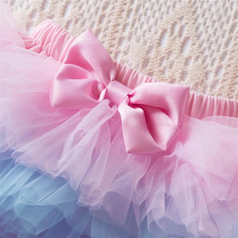 NewBorn Girls 1St Birthday Party Dress Princess 1 Year Old Ceremony Mesh Tutu Vestidos Infant Unicorn Christening Gowns