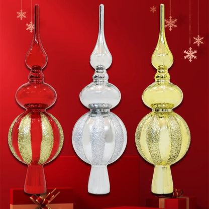 Christmas Tree Decorations, Shiny Christmas Tree Top Ornaments Xmas Tree Decoration For Festive Party Decor Anti-slip