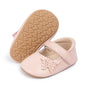 Girls Princess Shoes Bowknot Rubber Sole Anti-slip PU Leather Baby Shoes Newborns First Walkers Crib Shoes Spring Autumn