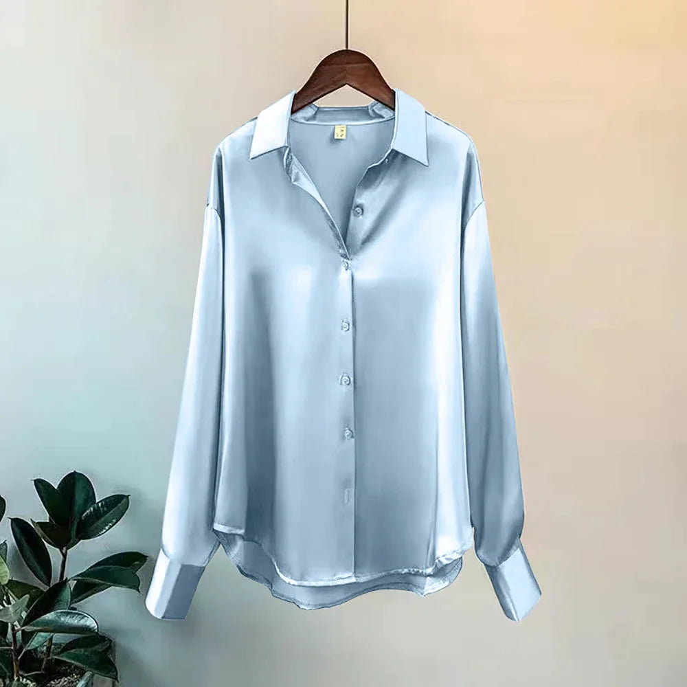 Fashion Spring Shirt And Blouses New Sweater Cardigans Woman Top Knitted Korean Long Sleeve Lapel Button Elegance Sweet Coats