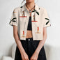 Women's Lapel Button Tank Tops Shirts Summer Casual Short Sleeve Shirts 3D Cherry Printed Women's Clothing Navel Exposed Shirts