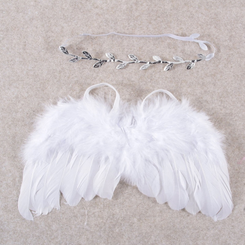 Newborn Photography Props Outfits Baby Headdress and Baby Wings Set