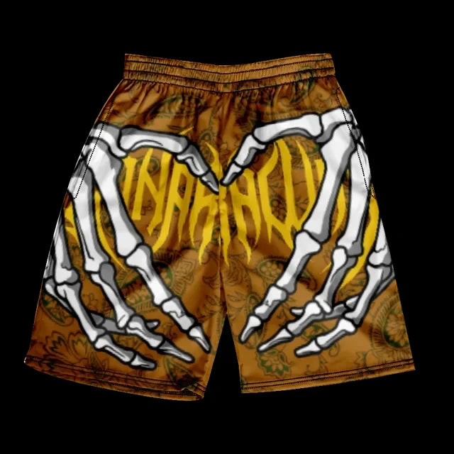 Summer Men's Sports Shorts Fashion Skull Print Pattern Men's Beach Shorts Hawaii Vacation Beach Men's Swimming Shorts S-2XL