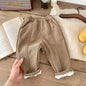 MILANCEL 2025 Spring Autumn Solid Kids Boys Straight Pants Fashion Children Clothing Trousers Brief Jeans for 1-6 Years