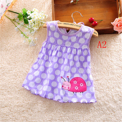 0-24M New born Cotton Flower Sleeveless Dresses Baby Girls Summer Multi Pattern Clothes Kids Princess Dress for 0-2Y Children
