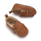 Newborn Baptist Shoes New Leather Gentleman Shoes Anti-slip Soft Bottom Indoor Baby Boys and Girls Casual Shoes Walking Shoes