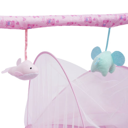 5 Gears Electric Auto-Swing Baby Crib Cradle Sleep Bed Infant Rocker + Net Music Bluetooth Music Adjustable+ Mat