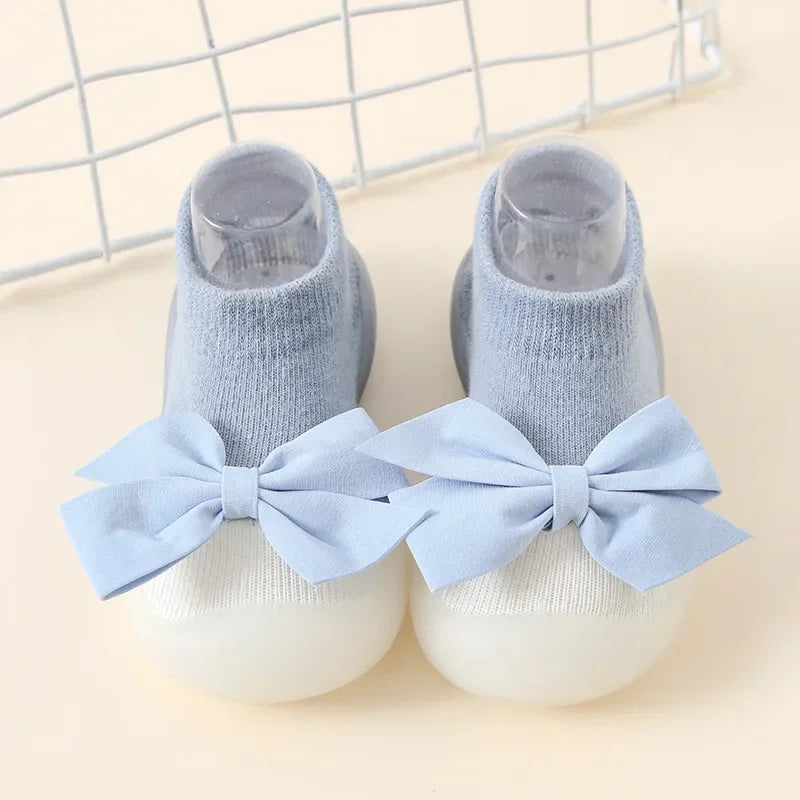 Spring and Summer New Fashion Bowknot Children's Indoor Shoes Cute Princess Style Baby Socks Shoes Baby Walking Shoes