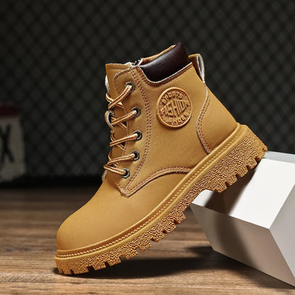 New Winter Spring Children Rubber Ankle Yellow Snow Black Boots For Girls Boys Boots Casual Kids Toddler Shoes Sneakers Footwear