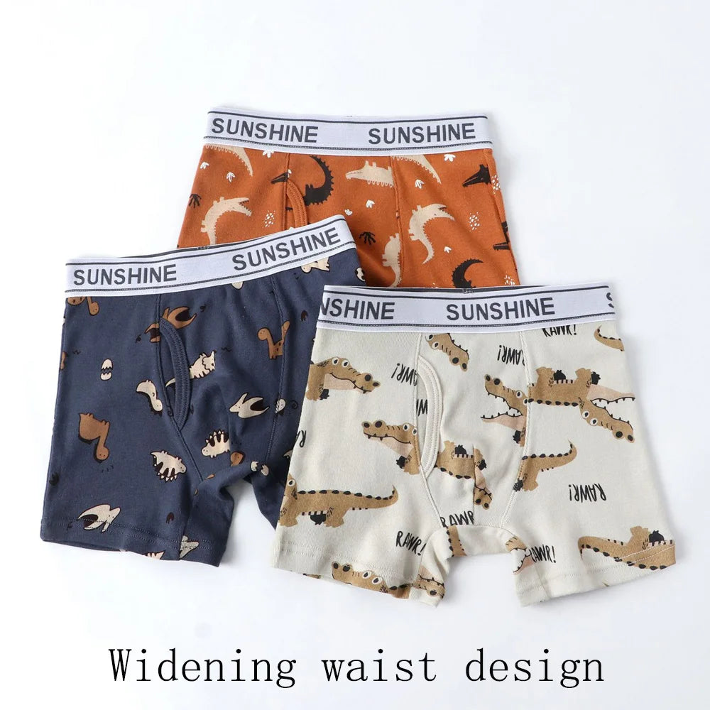 6 Pcs Baby Toddler Boys' Underwear,  100% Cotton Kids Underwear, Little Boys Briefs Soft Dinosaur Boxer Briefs