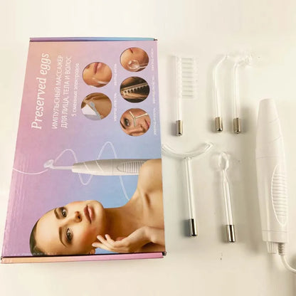 Beauty 5 in 1 High Frequency Electrode Wand Electrotherapy Glass Tube Home Spa Beauty Device Facial Therapy Wand