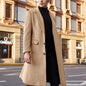 Korean Trend Men's Loose Casual Single-breasted Overcoat Autumn Winter Fashion New Long Sleeve Woolen Long Coat 2026