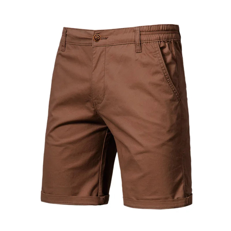 2026 Men Shorts Summer Cotton Middle Waist Male  Casual Business Men Shorts Printed Beach Stretch Chino Classic Fit Short Homme