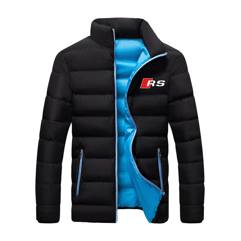 2026 Autumn Selling Audi-RS England style Print Solid Color Cotton Men Long Sleeve Popular Jacket Zip Comfortable Down Jacket