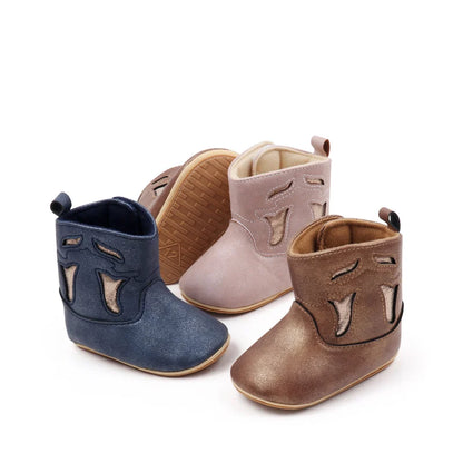 Suefunskry Baby Girl Boy Warm Boots Vintage Style Hollow Out First Walking Shoes Cute Snow Boots Shoes for Winter Fall