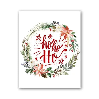 Holiday Décor Christmas Theme Posters Prints Nordic Wall Art Canvas Painting Pictures Home Room Decor Christmas Gifts
