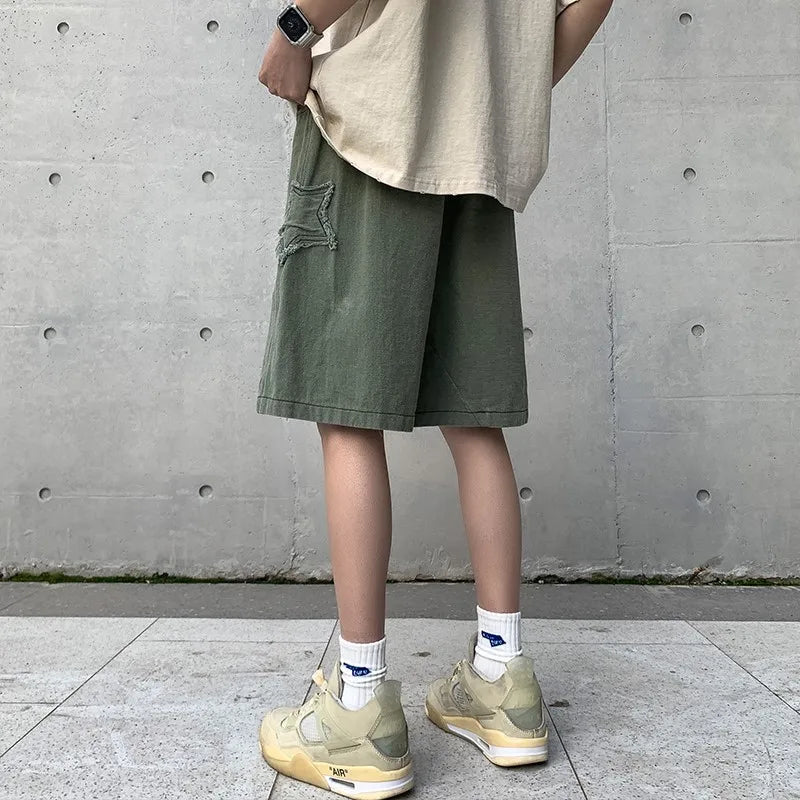 2026 Summer Shorts Men Loose spodenki meskie Vintage Denim Basic Simple Hot Sale High Waist Leisure Ulzzang Streetwear Short
