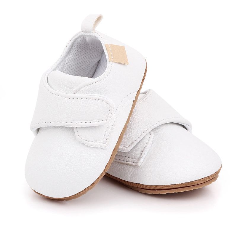 VISgogo Baby Shoes First Walkers PU Sneakers Soft Sole Cute Baby Casual Flats Infant Shoes for Newborn Girl Boys 0-18Months