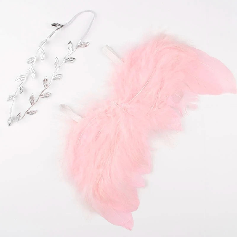 Newborn Photography Props Outfits Baby Headdress and Baby Wings Set