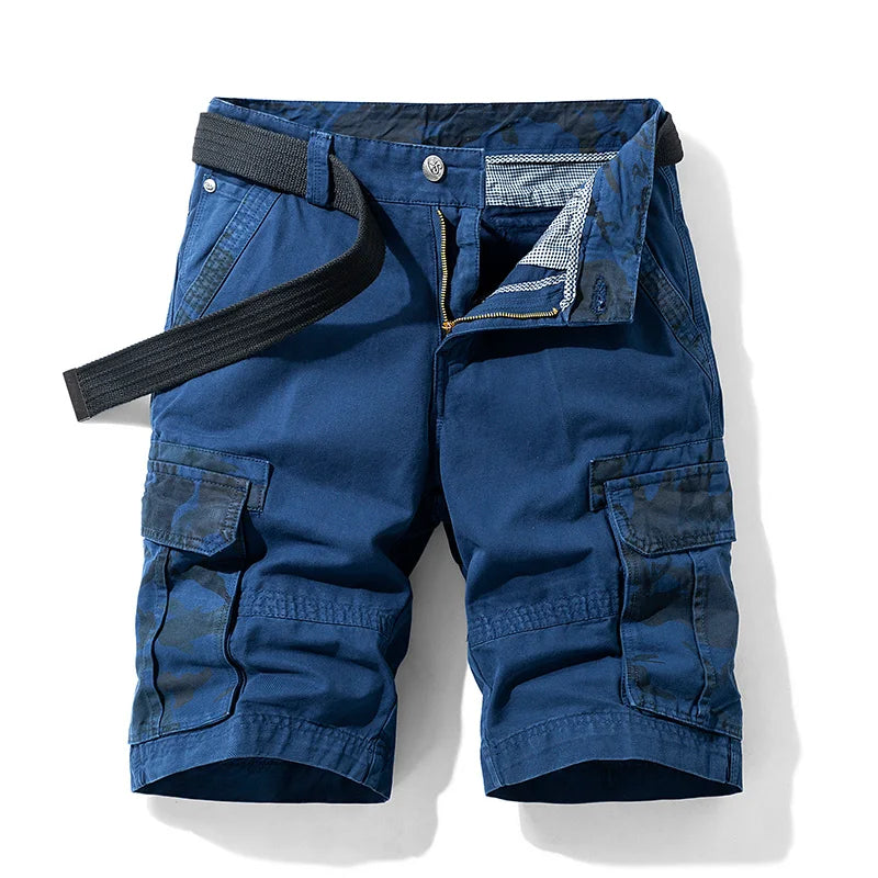 New Summer Men Cargo Camouflage Shorts Men's Cotton Beach Multi Pocket Shorts Man Spring Casual Joggers Shorts Male