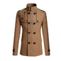 Fabulous  Winter Jacket Woolen Streetwear Men Jacket Button Decoration Warm Men Coat for Daily Wear