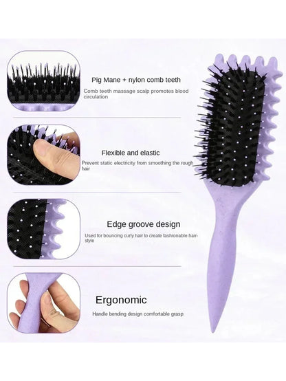 1PCS Curly Hair Definition Styling Brush Wrinkle Removal Hair Brush Entangled Wet Curly Hair Comb Styling Curly Hair Tool