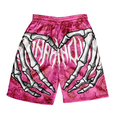 2025 Summer Classic Skull Beach Short Pants New Fashion Skeleton Hand Print Men Women Gym Shorts Quick Drying Trunks Ice Shorts