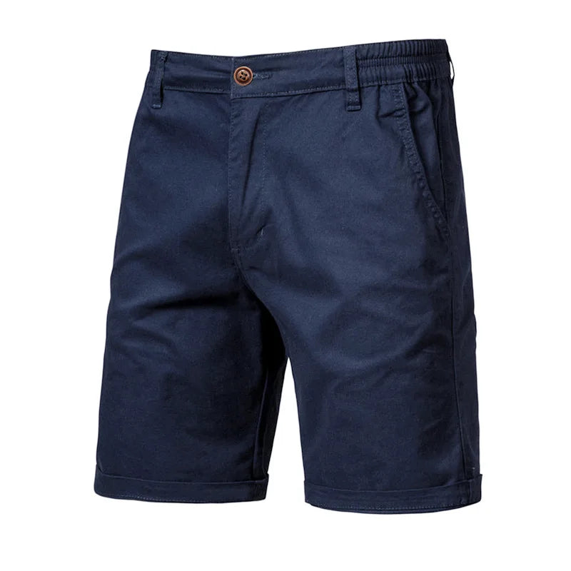2026 Men Shorts Summer Cotton Middle Waist Male  Casual Business Men Shorts Printed Beach Stretch Chino Classic Fit Short Homme