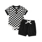 Mubi neo 3 -18 Months Newborn Baby Boy Clothes Ribbed Knit Short Sleeve Romper Shorts Set Infant Summer Outfit  Sets for Babies