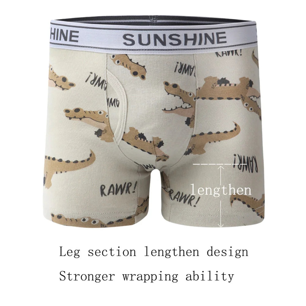 6 Pcs Baby Toddler Boys' Underwear,  100% Cotton Kids Underwear, Little Boys Briefs Soft Dinosaur Boxer Briefs