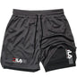 2026 New Men's Running Fitness Shorts 2 in 1 Double Layer Sports Shorts Sportswear Gym Fitness Shorts Training Jogging Pants Men