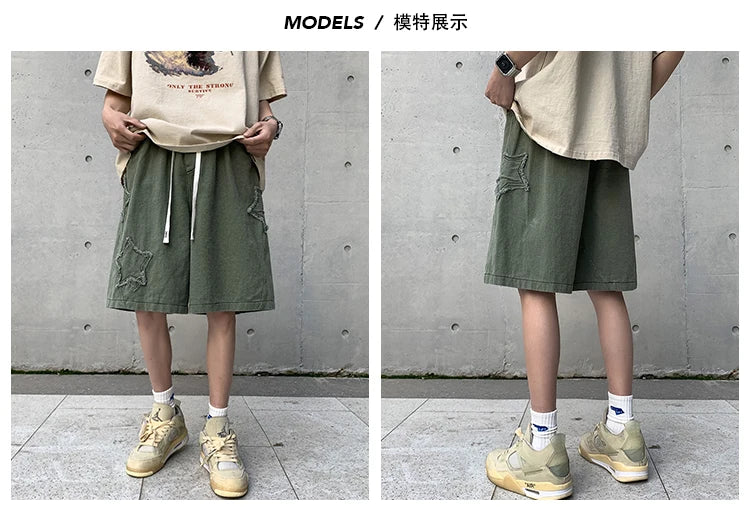 2026 Summer Shorts Men Loose spodenki meskie Vintage Denim Basic Simple Hot Sale High Waist Leisure Ulzzang Streetwear Short