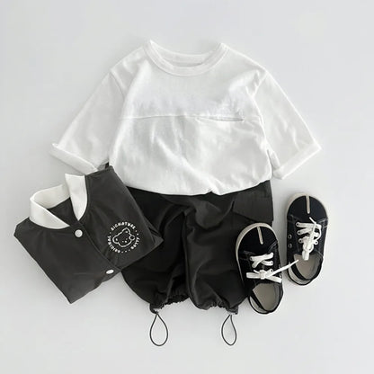 2025 Autumn New Baby Loose Trousers Infant Boy Cargo Pants Toddler Girl Harem Pants Solid Children Casual Pants Kids Clothes