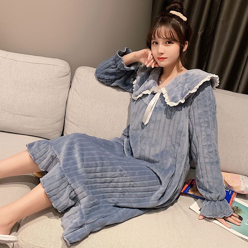Square Collar Women Pajamas Set Winter Sleepwear Fleece Velvet 2 Piece Pant Home Suit Fluffy Korean Solid Pajama Warm Night Wear
