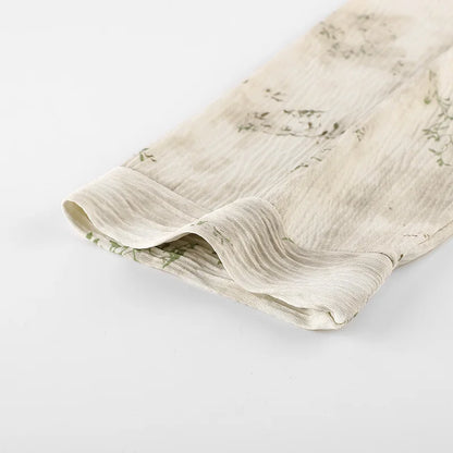 Spring Autumn V-Neck Pajamas Female Pajamas Sets Elegant Floral Japanese Kimonos For Women Big Yards M-4XL Cotton