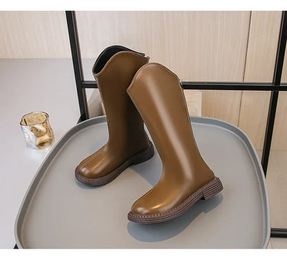 2025 NEW Girls Boots Fashion Cute Autumn Winter Casual Walking Shoes 4 To 12 Years Waterproof Comfortable Girl Ankle Boots